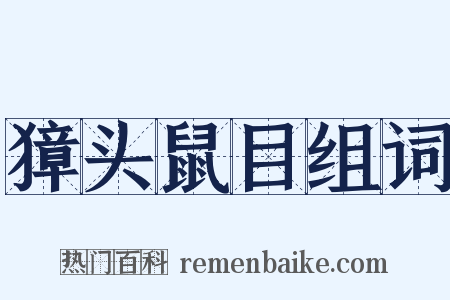 獐头鼠目组词是什么意思的图片